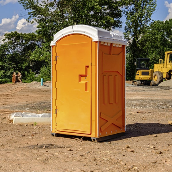 how often are the porta potties cleaned and serviced during a rental period in Factoryville